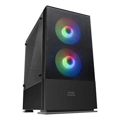 Abbildung von Mars Gaming MCZ, Premium Kompakt PC Gehäuse, MicroATX, Panel+Front Mesh, Schwarz