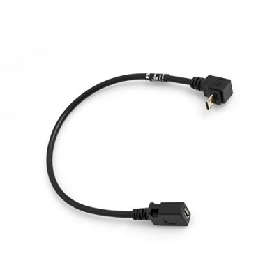 Abbildung von System S Micro USB 90 Grad aufwärts Winkel auf Adapter Kabel Datenkabel Ladekabel Verlängerung 27 cm
