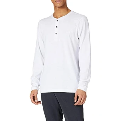 Abbildung von camel active Leichtes MIT Henley Kragen AUS Langarmshirt, Herren, Größe: 3XL, Broke white