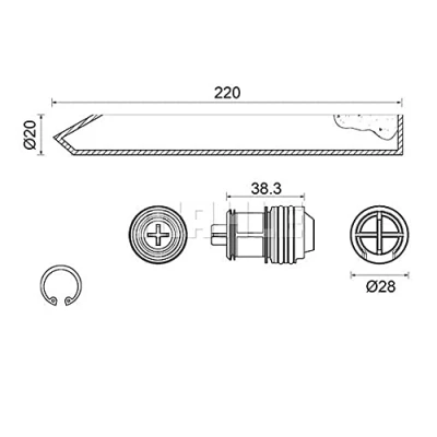 Abbildung von MAHLE ORIGINAL AD 300 000S Trockner mit Dichtring Zubehör SUZUKI: SWIFT 3