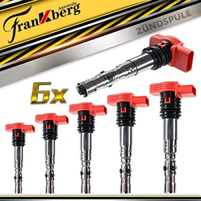 Abbildung von Frankberg 6x Zündspule Zündmodul Kompatibel mit A4 8E2 2.0L 3.0L 2000 2004 8EC 2006 Avant 8E5 2001 Cabriolet A6 A8 Replace# 06C905115E