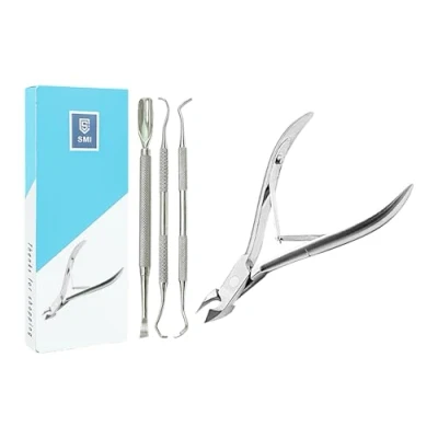 Abbildung von SMI Nagelhautzange Fußpflege set Nagelhautschieber Eckenheber, Fußpflegeset, 4 tlg., Fußpflege Nagelhautzange mit Nagelheber Fußpflege set