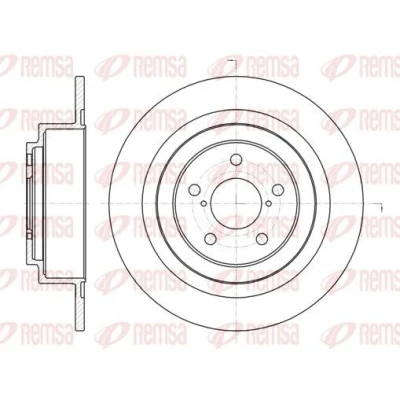Abbildung von REMSA 61343.00 Bremsscheibe Hinterachse 290, 290 10 5 voll SUBARU: Legacy 3 Kombi, Limousine, Outback II