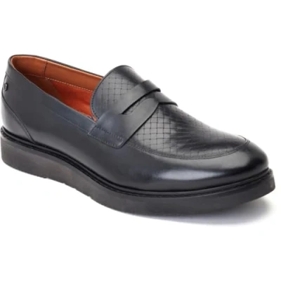 Abbildung von Base London Sid Leder Herren schwarze Mokassins