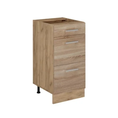 Abbildung von Vicco Küchenunterschrank R Line, Sonoma, 40 cm mit Schubladen, ohne Arbeitsplatte