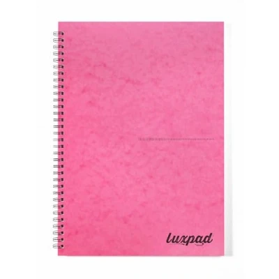 Abbildung von Luxpad 120 Seite A4 FSC Wirebound Notebook mit haltbaren Pressboard Abdeckungen [Einzelne, sortierte Farbe]