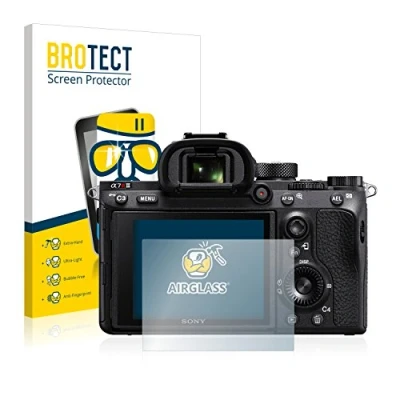 Abbildung von BROTECT Schutzglas für Sony Alpha 7R III Schutzfolie Panzer Folie Glas [Extrem Kratzfest 9H, Anti Fingerprint, Ultra Transparent]