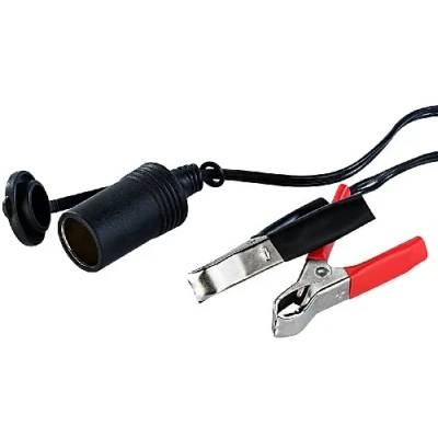 Abbildung von revolt 12V Steckdose: Kfz Adapter mit 2 Polzangen zum Direkt Anschluss an die Autobatterie (12 Volt Steckdose, Verlängerungskabel)