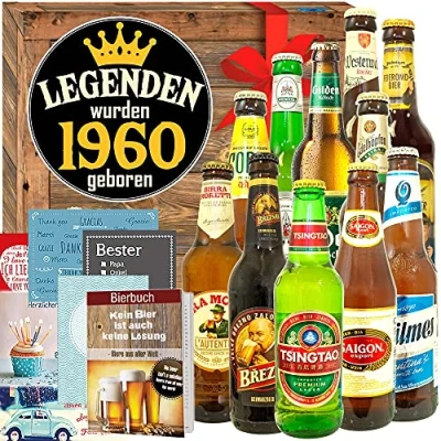 Abbildung von Legenden 1960 ++ 12x Biere Welt und DE Geschenk zum Geburtstag