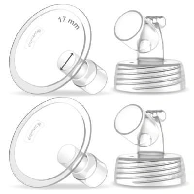 Abbildung von Maymom Zweiteilige Weithals Pumpenteile für Spectra S1/S2 Pumpen; inkl. Weithalsflansche; kein Original Flansch (17 mm zwei Flansche)