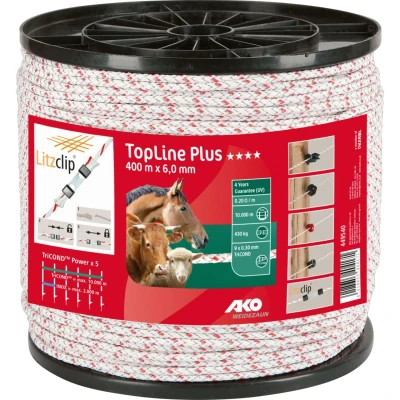 Abbildung von AKO Seil TopLine Plus gewebt ø5.5 mm, 400 m, Ako, Rot