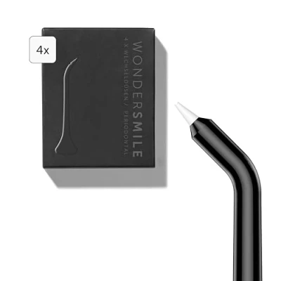 Abbildung von Wondersmile Periodontal Düse Ersatzdüsen für Munddusche Waterflow SmoothFlow Technologie optimale Zahn &amp; Zahnfleischpflege (Black, 4er Pack)