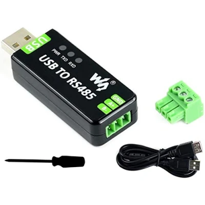 Abbildung von USB zu RS485 Konverter Industrieller Adapter mit Original FT232RL und SP485EEN Chip, Onboard Schutzschaltungen, Kompatibel Windows 11/10 / 8/7 XP, Linux, Mac, Android, Wince