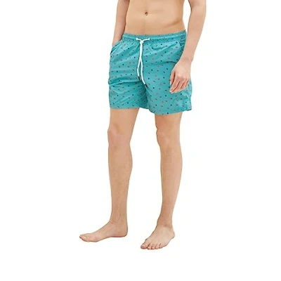 Abbildung von TOM TAILOR Denim Herren Badeshorts mit Muster 1035053, 31484 green red melon sun print, L