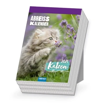 Abbildung von Trötsch Abreißkalender Katzen 2025: Aufstellkalender Tischkalender