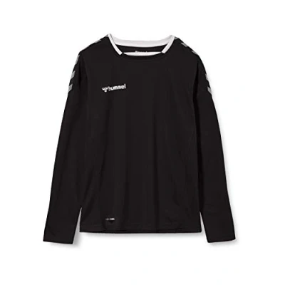 Abbildung von hummel Jungen Authentic Kids Poly Jersey L/S Trikot, Black/White, 116