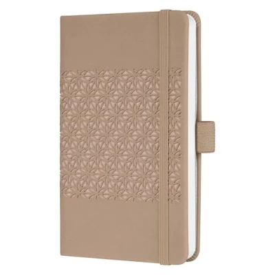 Abbildung von SIGEL JN200 Notizbuch Tagebuch Jolie, ca. A6, liniert, Hardcover, Gummiband, Stifteschlaufe, Einstecktasche, beige, vegan, aus nachhaltigem Papier