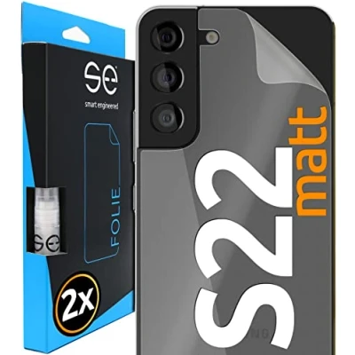 Abbildung von smart engineered  [2 STK.] Entspiegelte 3D Schutzfolie für die Rückseite kompatibel mit Samsung Galaxy S22, matt, selbstheilender Schutz vor Schmutz und Kratzern, Backcover, Alt. Schutzglas