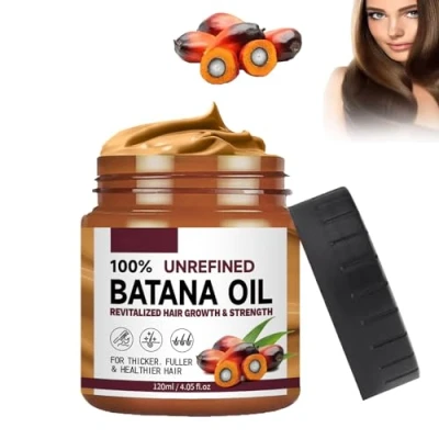 Abbildung von Bio Batana Öl für Haare, Oil for Hair Growth, unraffiniertes aus Honduras gesünderes, dickeres und volleres Haar (1 Stück)