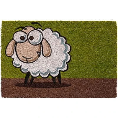 Abbildung von Fußmatte Kokosmatte Schaf als aussen Sauberlaufmatte, matches21 HOME &amp; HOBBY, rechteckig, Höhe: 15 mm, Rutschfeste Kokos Türmatte Outdoor Schmutzfangmatte 40x60 cm