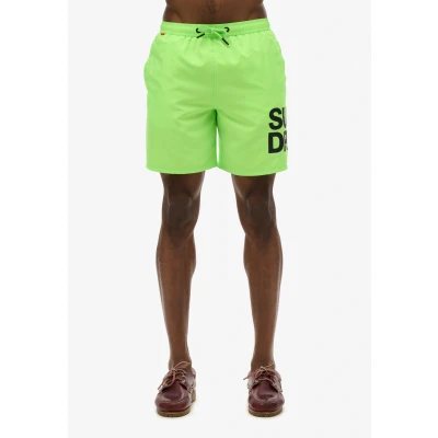Abbildung von Superdry LOGO INCH Badeshorts, Herren, Größe: Medium, Neon green