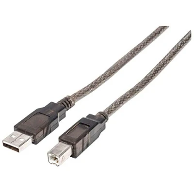 Abbildung von Manhattan 152389 Hi Speed USB 2.0 aktives Anschlusskabel (A Stecker auf B Stecker) 15m schwarz