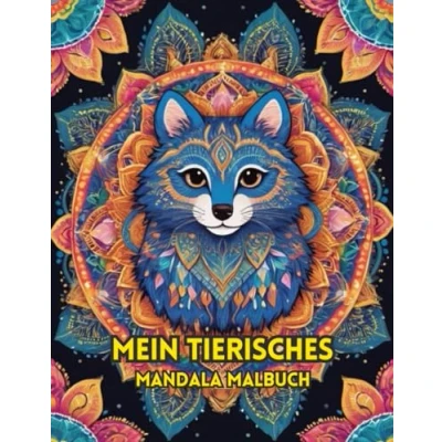 Abbildung von Mein tierisches Mandala malbuch: 50 einzigartige Tier Illustrationen, die Kreativität anregen.
