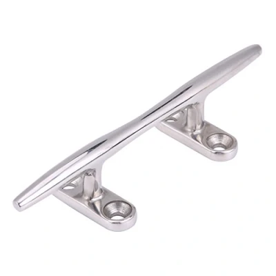 Abbildung von Klampe, Fydun Edelstahl Belegklampe Dock Cleats Hochleistungs Boots Hohlfuß Cleat Open Base für Marine Yacht 5 Zoll