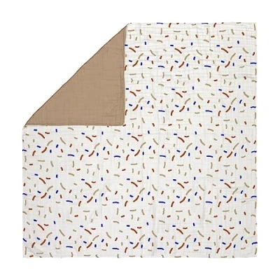 Abbildung von LÄSSIG Babydecke Wickeldecke Kuscheldecke kuschelig weich atmungsaktiv/ Heavenly soft Blanket Little Mateys Sprinkles royal blue