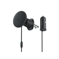 Abbildung von Baseus CW01 Magnetischer Kfz Halterung für Lüftungsgitter, mit USB A, 15 W + 25 (schwarz)
