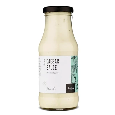 Abbildung von Wajos Caesar Sauce 245ml: Gourmet mit Parmesan zum Grillen &amp; Dippen, Soße für Feinschmecker Grillliebhaber