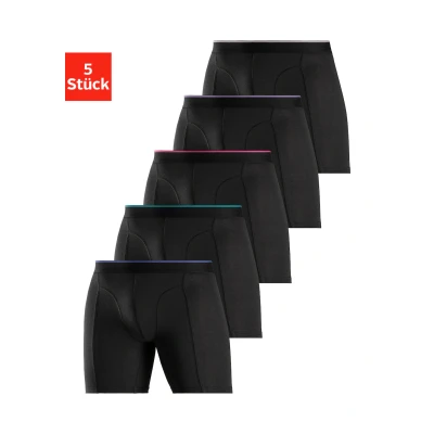 Abbildung von AUTHENTIC LE JOGGER Langer Boxer, (Packung, 5 St.), mit zweifarbigem Webbund und längerem Bein