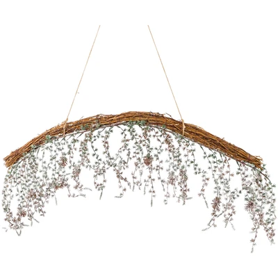 Abbildung von Creativ deco Winterliche Kunstpflanze &quot;Weihnachtsdeko&quot;, Reisigbogen mit Zweige in geeister Optik, Länge 78 cm