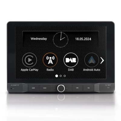Abbildung von XZENT X 127 1 Din Autoradio, Multimediasystem mit 9“ /22,9 cm Touchscreen, Mediencenter DAB+, USB, UKW, Apple CarPlay, Android Auto, für PKWs oder Reisemobile