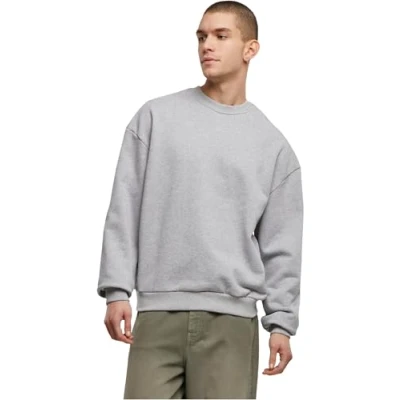 Abbildung von Build Your Brand Herren BY205 Ultra Heavy Cotton Crewneck Sweatshirt, heathergrey, 5XL