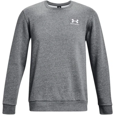 Abbildung von Under Armour Essential CREW Sweatshirt, Herren, Größe: Medium, Pitch gray medium heather/white
