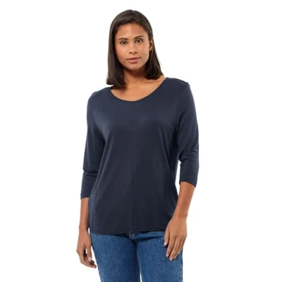 Abbildung von Jack Wolfskin MOLA 3/4 Langarmshirt, Damen, Größe: Large, Night blue