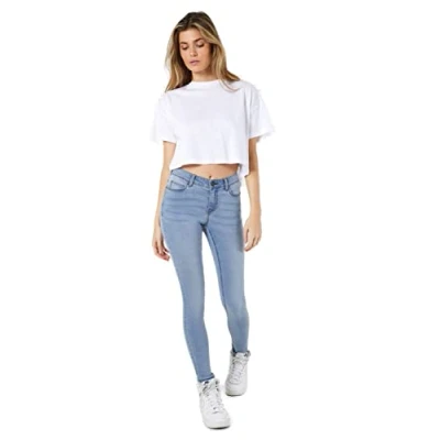 Abbildung von Noisy May Nmbillie Jeans Skinny Fit, Damen, Größe: 31x32, Light blue denim
