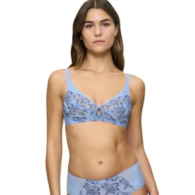 Abbildung von Triumph Wild Iris Florale, BH Damen, Blau (Brise), 90C