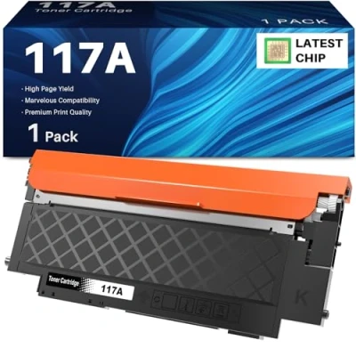 Abbildung von INK4U 117A Tonerkartusche als Ersatz für HP Color Laser MFP 179fwg 178nwg 150nw 179fnw 178nw 150a W2070A W2071A W2072A W2073A Toner Drucker Schwarz