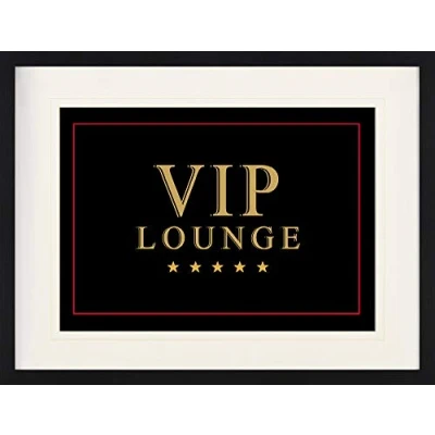 Abbildung von 1art1 Spaß Poster VIP Lounge Gerahmtes Bild Mit Edlem Passepartout Wand Bilder Im Bilderrahmen 80x60 cm