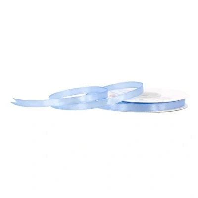 Abbildung von Satinband 6mm x 25m Rolle FARBAUSWAHL in 3/6/12/18/25/38/50/75/100mm farbecht &amp; waschbar Schleifenband für Hochzeit Geschenkband zum Verpacken Dekorieren Basteln Eisblau 333