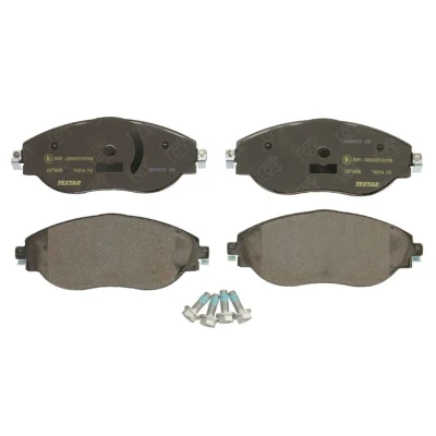 Abbildung von TEXTAR 2473806 Bremsbelagsatz nicht für Verschleißwarnanzeiger vorbereitet mit Bremssattelschrauben VOLKSWAGEN: Tiguan Allspace, Passat B8 Variant