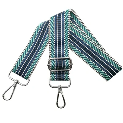 Abbildung von Taschengurte zum Wechseln Damen Tragegurt, Verstellbarer Schultergurt für Taschen, Taschengurt Breit 3.8cm mit Silber Karabiner Schultertasche Handtaschen Tragetaschen Zubehör Blau, L4