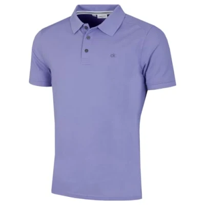 Abbildung von Calvin Klein Herren Campus 3 Knopf Kragen Polo Hemd Lila L
