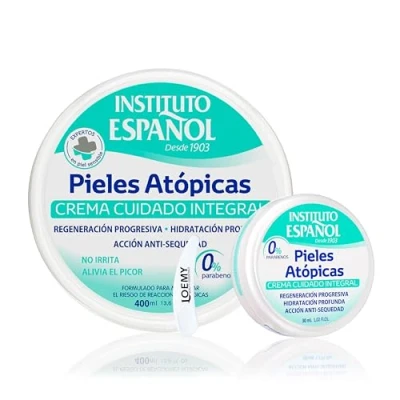 Abbildung von Instituto Español Atopical Körpercreme Feuchtigkeitscreme empfindlicher Haut Creme trockenheit reizungen und Juckreiz Pflege atopischer Gesichtscreme Reiseset 430 ml