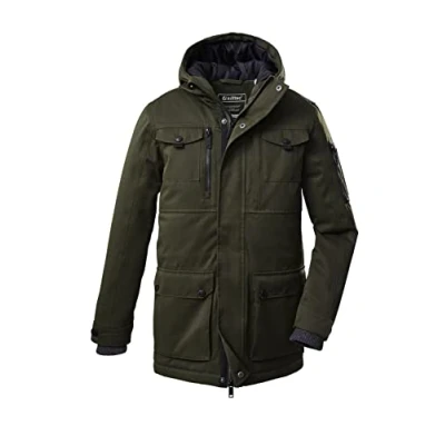 Abbildung von killtec Jungen Outdoormantel/Funktionsparka mit Kapuze KOW 190 BYS PRK, dunkeloliv, 152, 38484 000