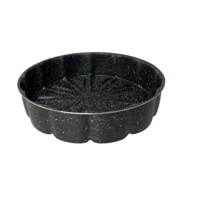 Abbildung von Cheffinger Backform Runde Küchenform Marmor Anti Haft Ø26cm Tarte schwarz