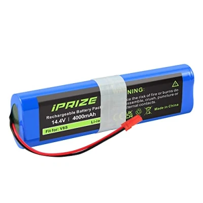 Abbildung von iPrize 14.4V 4000mAh Li ion Ersatzakku für iLife Zaco V3s Pro, V4, V50, V5s V8s, V80, V85, X750 Home Cleaner Heimroboter, Ersatz 18650B4 4S1P AGX 2 Akku
