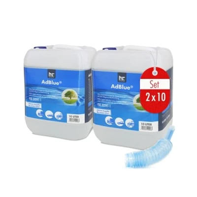 Abbildung von Höfer Chemie AdBlue 2 x 10L inkl. Ausgießer Harnstofflösung für Diesel Autos wie BMW &amp; VW Kanister mit Reduziert Giftige Stickoxide